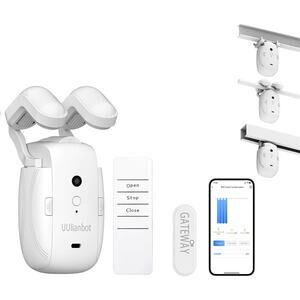 Automatic Smart Curtain Opener w/ Remote & App Control for U-rail/T/Rod (Used)